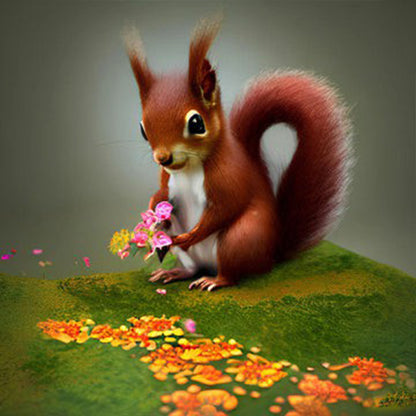 Cute Chipmunk - Full Round Drill Diamond Painting 30*30CM