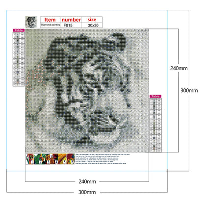 Ferocious Tiger - Full Square Drill Diamond Painting 30*30CM