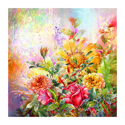 Flower Bush - Full Round Drill Diamond Painting 40*40CM