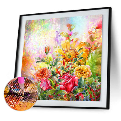 Flower Bush - Full Round Drill Diamond Painting 40*40CM