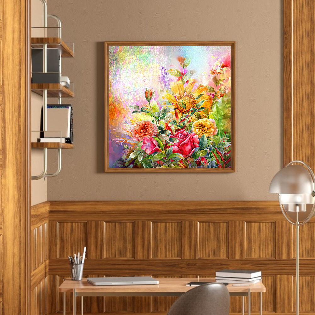 Flower Bush - Full Round Drill Diamond Painting 40*40CM