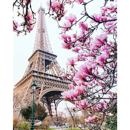 Eiffel Tower - Full Round Drill Diamond Painting 40*50CM