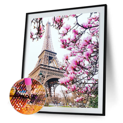Eiffel Tower - Full Round Drill Diamond Painting 40*50CM