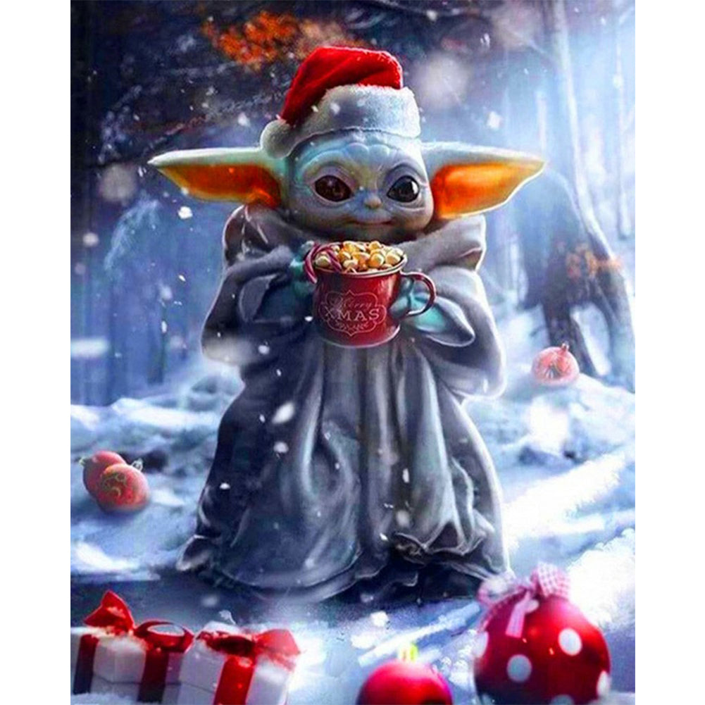 Christmas Yoda - Full Round Drill Diamond Painting 40*50CM