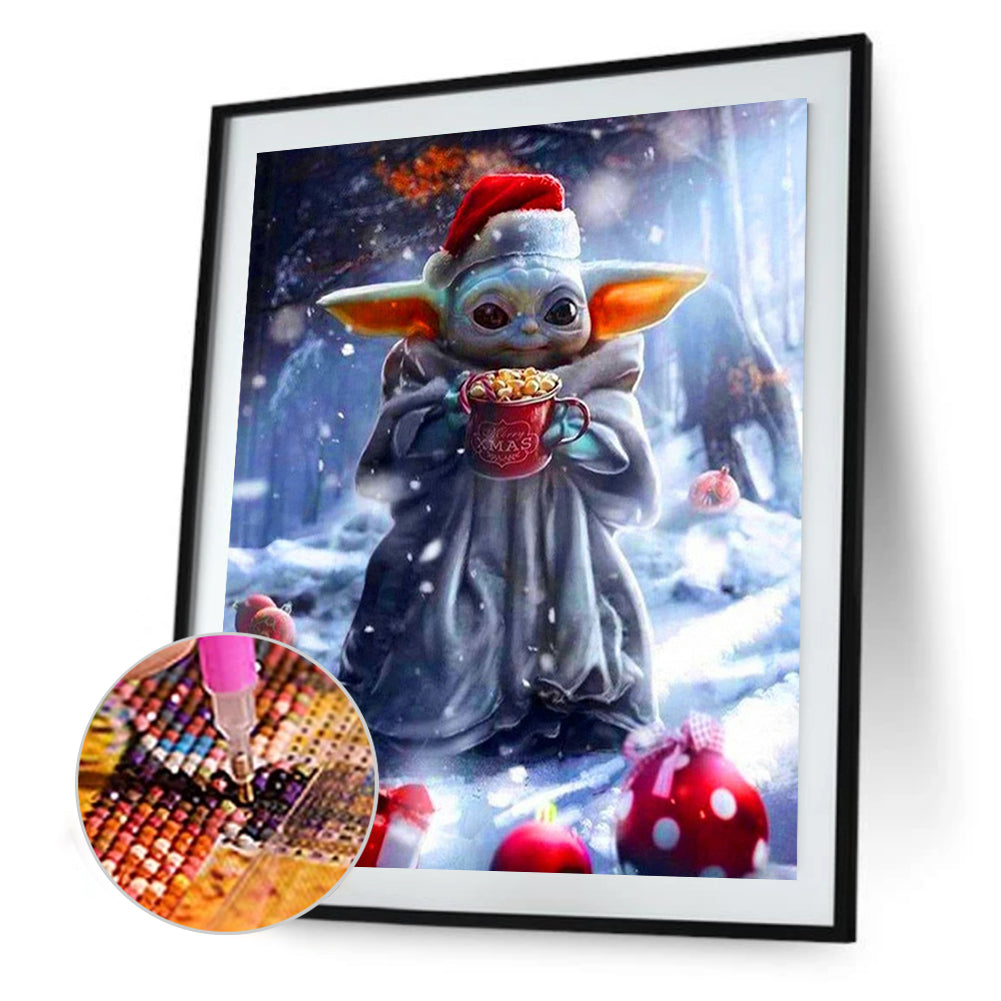 Christmas Yoda - Full Round Drill Diamond Painting 40*50CM