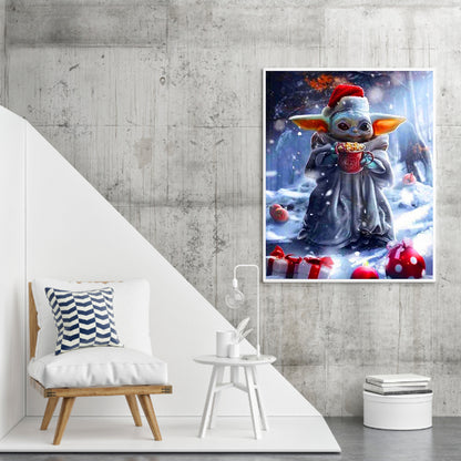 Christmas Yoda - Full Round Drill Diamond Painting 40*50CM