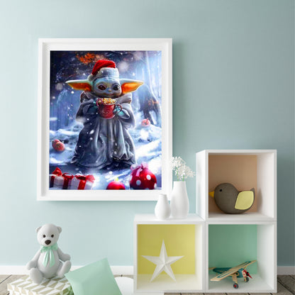 Christmas Yoda - Full Round Drill Diamond Painting 40*50CM