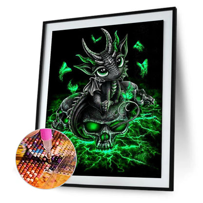 Green Pterosaur - Full Round Drill Diamond Painting 30*40CM