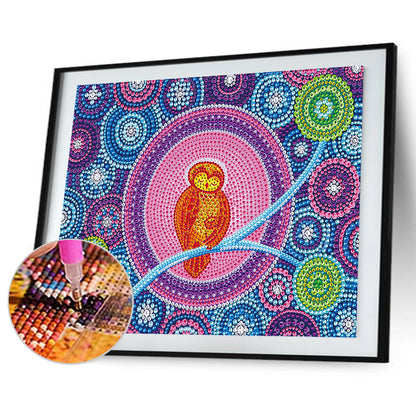 Owl - Crystal Drill Diamond painting 40*30CM