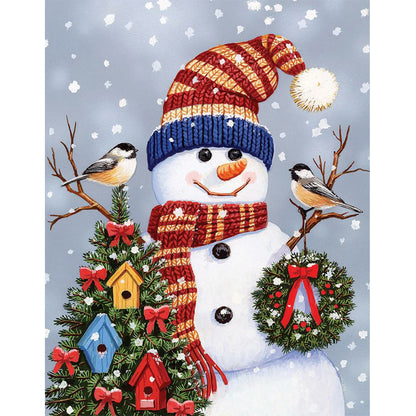 Snowman - Full Round Drill Diamond Painting 50*60CM