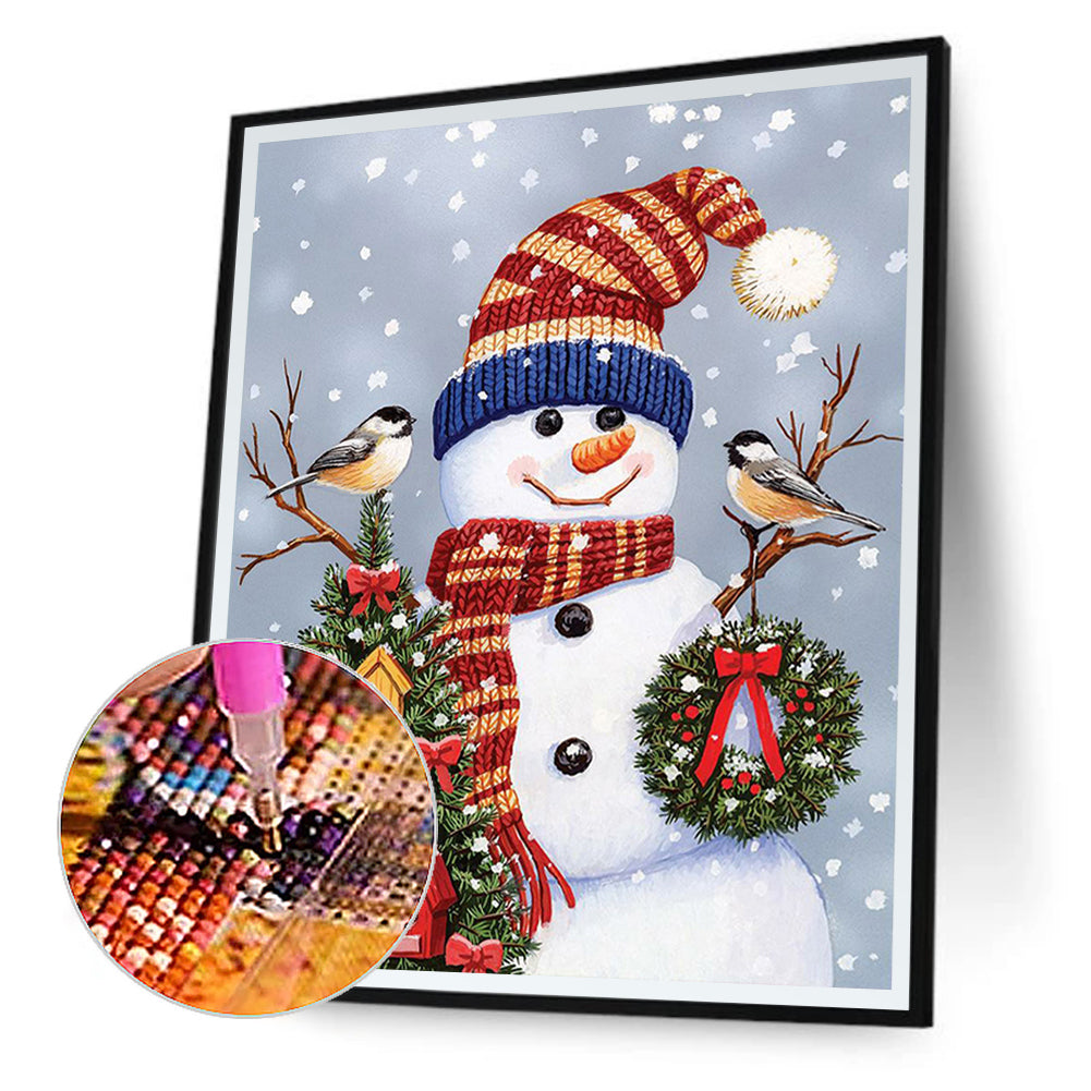 Snowman - Full Round Drill Diamond Painting 50*60CM