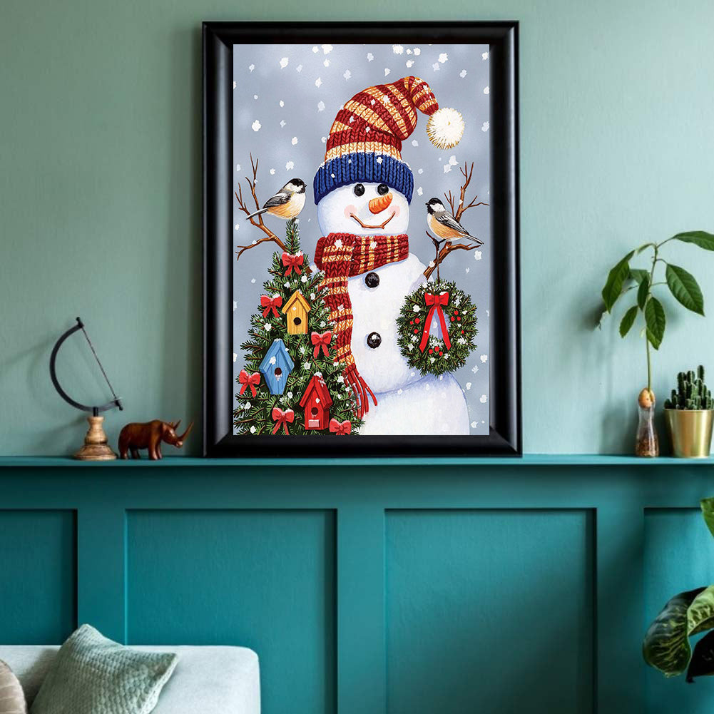 Snowman - Full Round Drill Diamond Painting 50*60CM