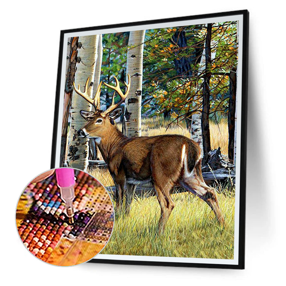 Elk - Full Round Drill Diamond Painting 40*50CM
