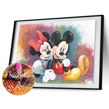 Mickey And Minnie - Full Round Drill Diamond Painting 50*40CM