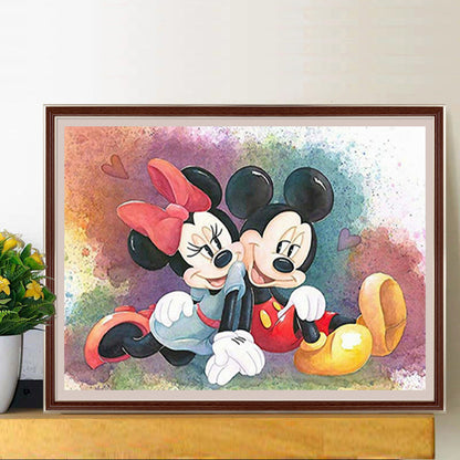 Mickey And Minnie - Full Round Drill Diamond Painting 50*40CM