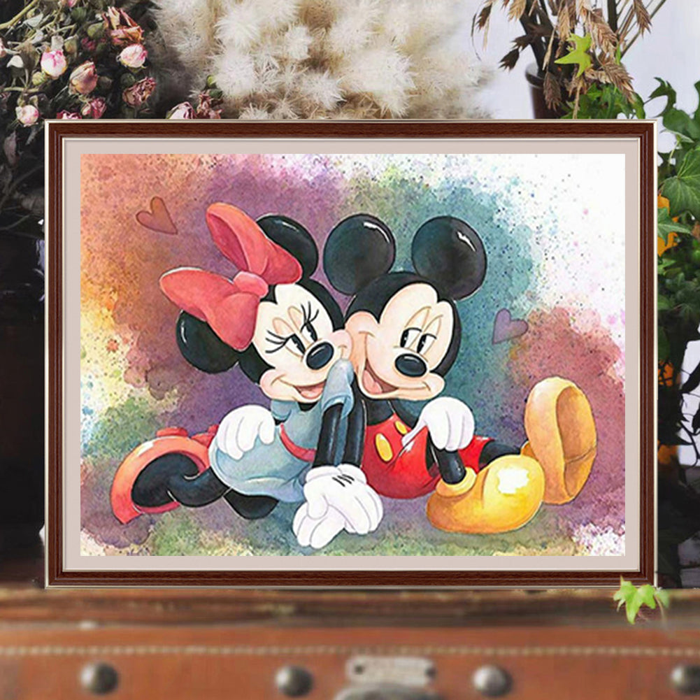 Mickey And Minnie - Full Round Drill Diamond Painting 50*40CM