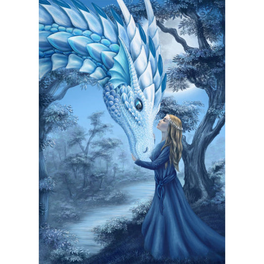 Beauty And Dragon - Full Round Drill Diamond Painting 40*60CM