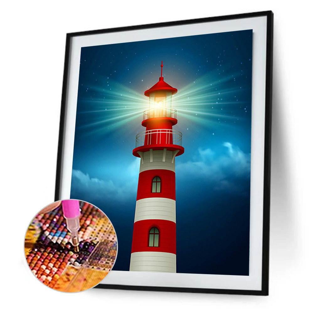 Seaside Lighthouse - Full Square Drill Diamond Painting 30*40CM