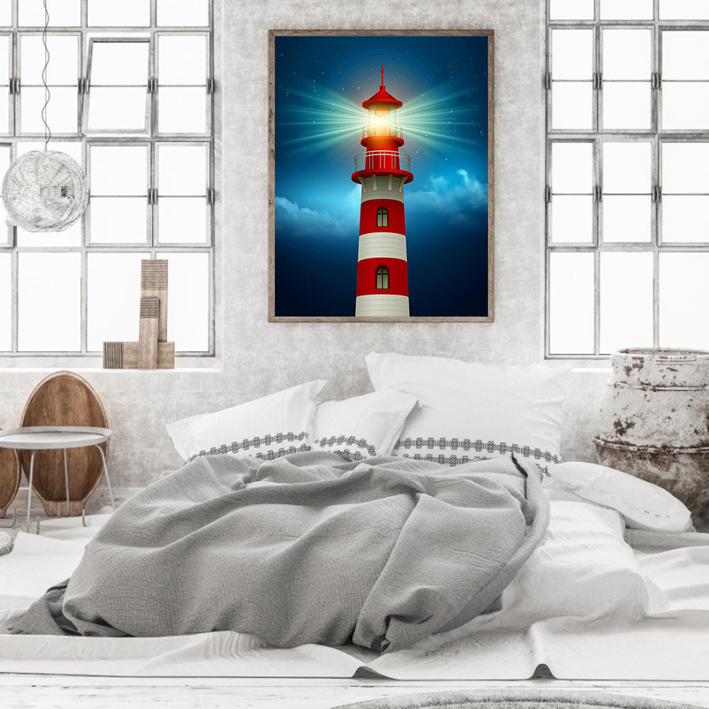 Seaside Lighthouse - Full Square Drill Diamond Painting 30*40CM