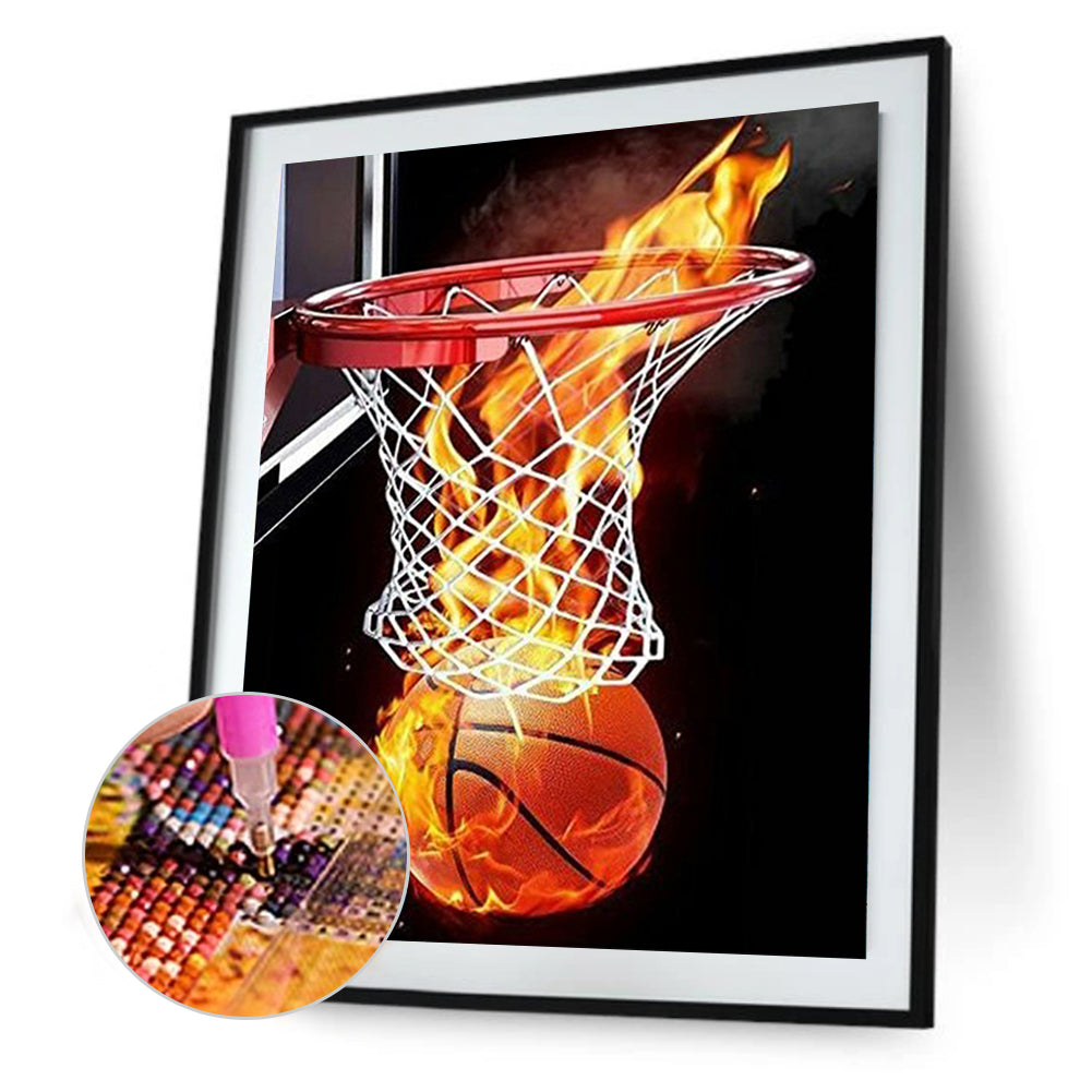 Basketball Fire - Full Square Drill Diamond Painting 30*40CM