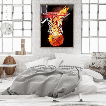 Basketball Fire - Full Square Drill Diamond Painting 30*40CM