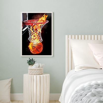 Basketball Fire - Full Square Drill Diamond Painting 30*40CM