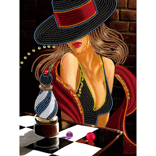 Elegant Woman - Special Shaped Drill Diamond Painting 30*40cm