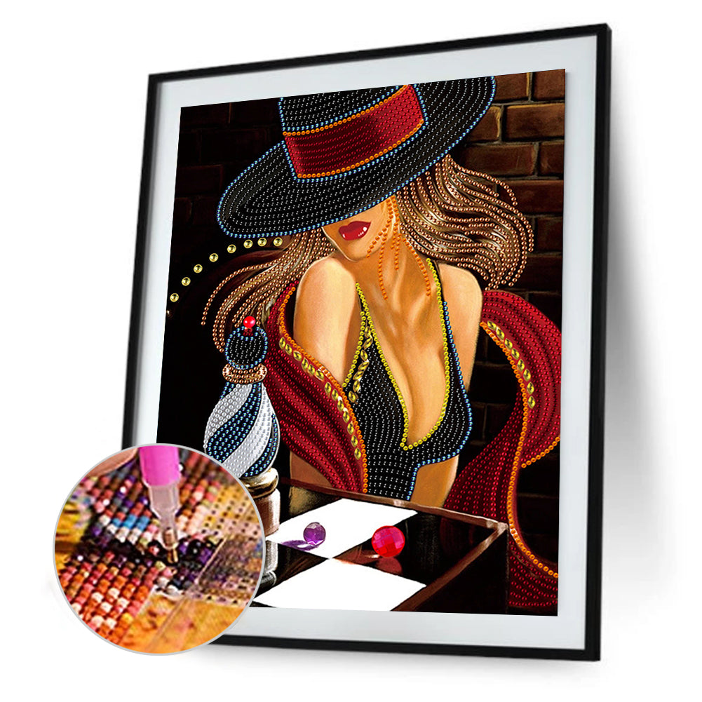 Elegant Woman - Special Shaped Drill Diamond Painting 30*40cm