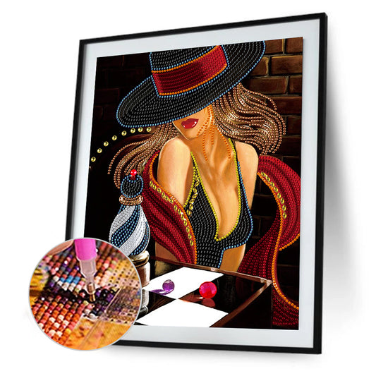 Elegant Woman - Special Shaped Drill Diamond Painting 30*40cm