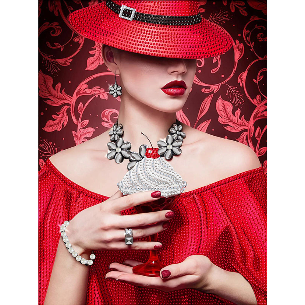 Elegant Woman - Special Shaped Drill Diamond Painting 30*40cm