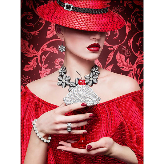 Elegant Woman - Special Shaped Drill Diamond Painting 30*40cm