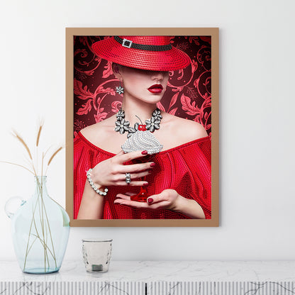 Elegant Woman - Special Shaped Drill Diamond Painting 30*40cm