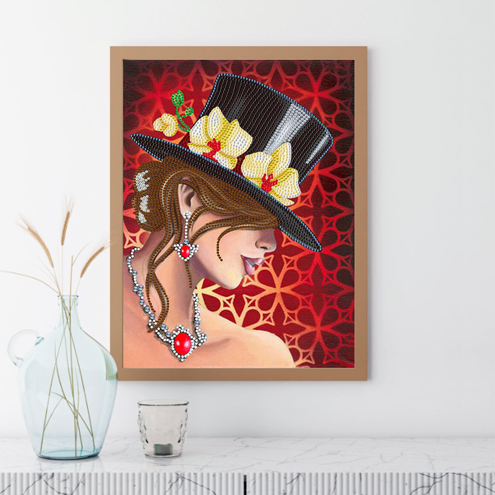 Elegant Woman - Special Shaped Drill Diamond Painting 30*40cm