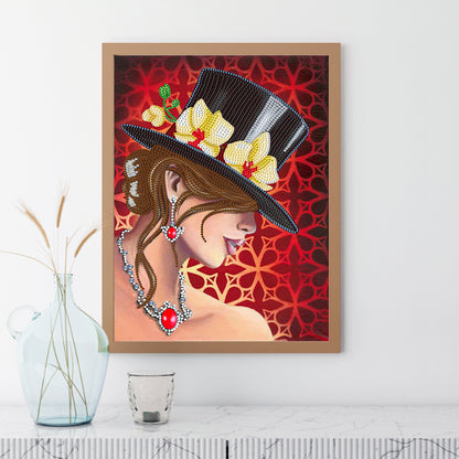 Elegant Woman - Special Shaped Drill Diamond Painting 30*40cm