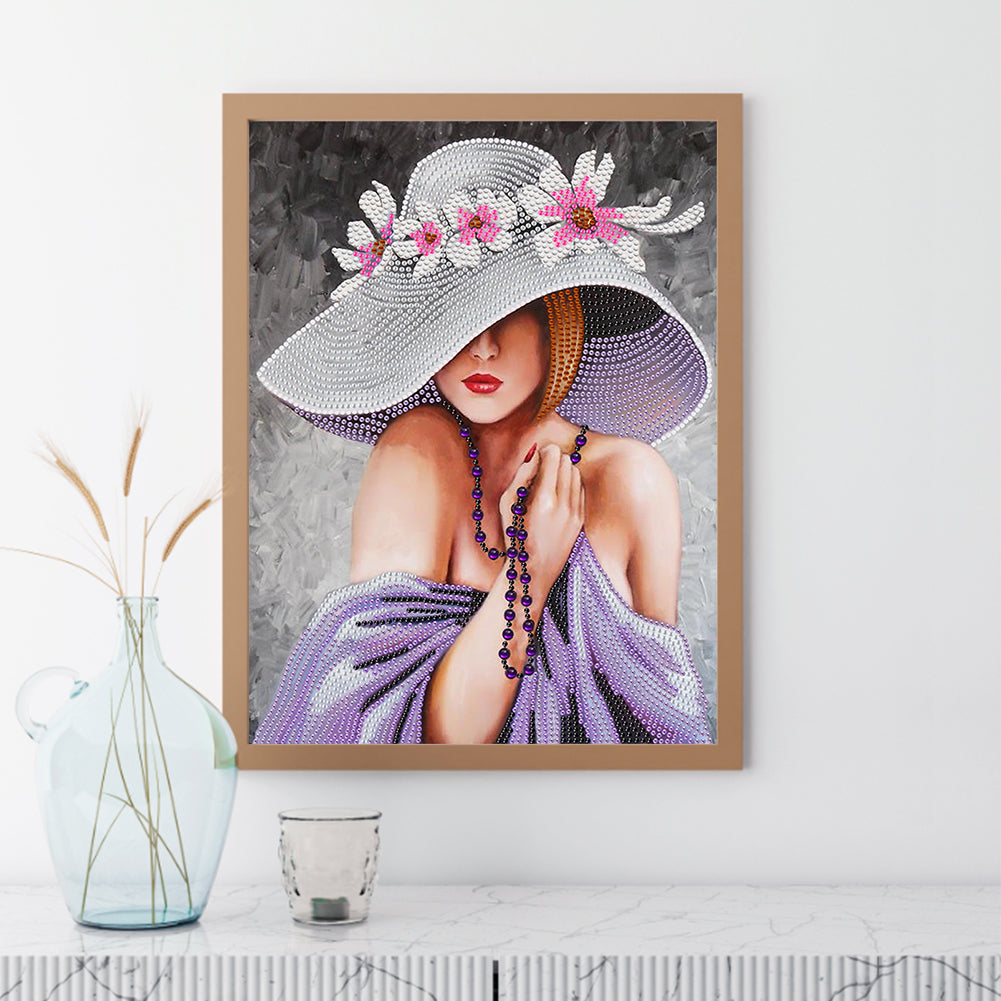 Elegant Woman - Special Shaped Drill Diamond Painting 30*40cm