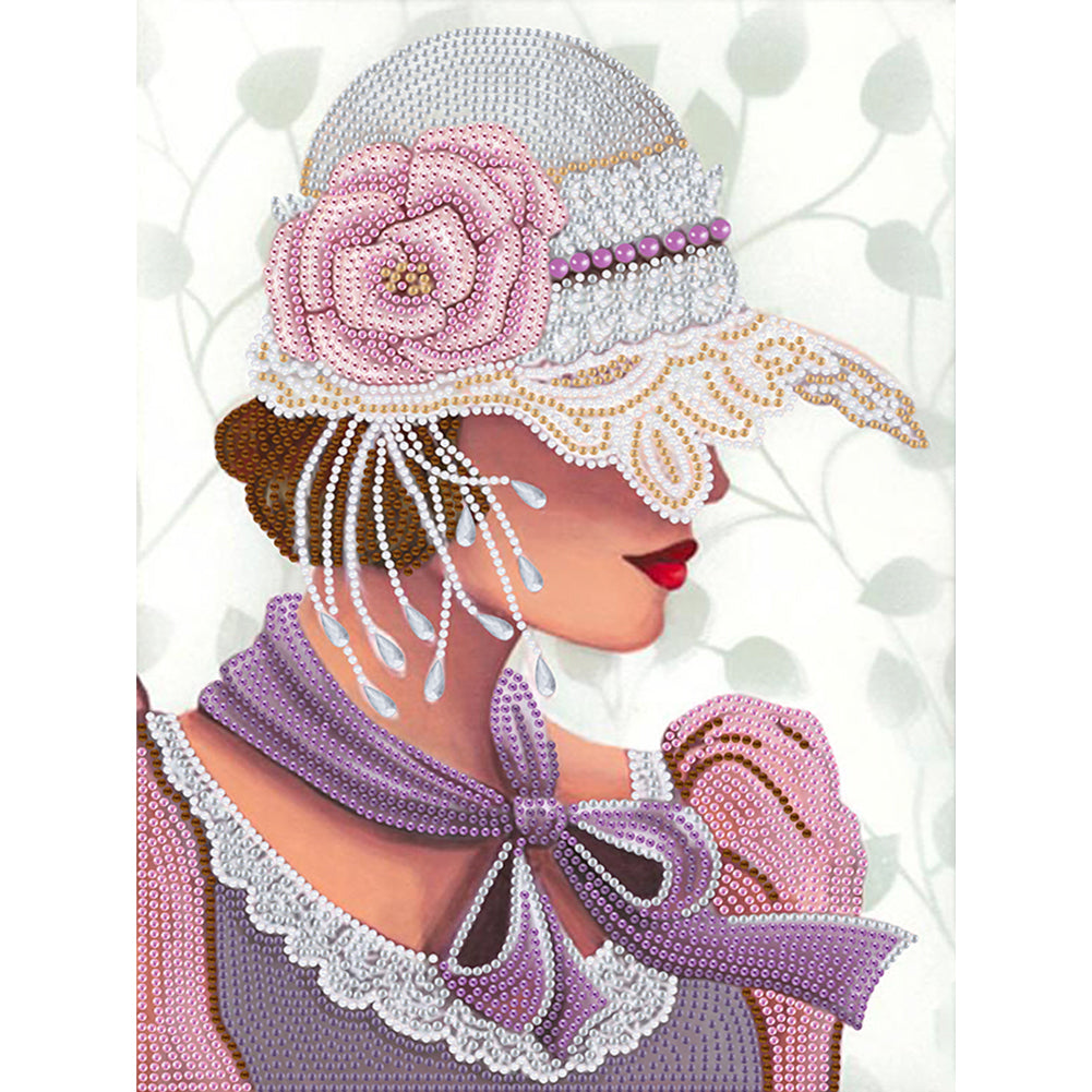 Elegant Woman - Special Shaped Drill Diamond Painting 30*40cm