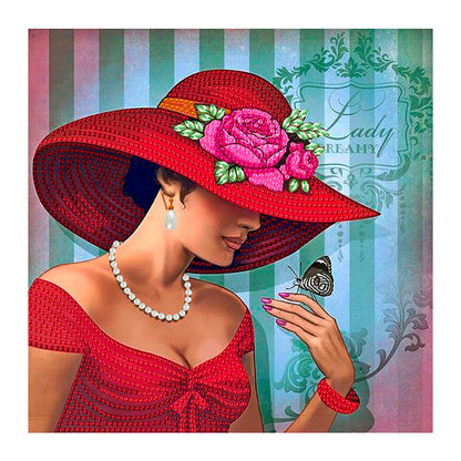 Elegant Woman - Special Shaped Drill Diamond Painting 30*30cm