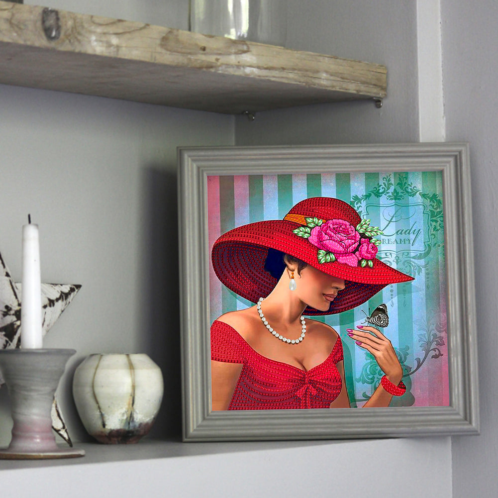 Elegant Woman - Special Shaped Drill Diamond Painting 30*30cm