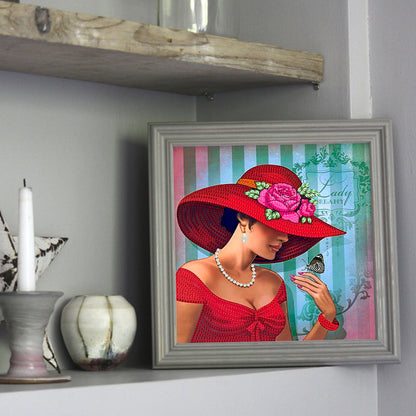 Elegant Woman - Special Shaped Drill Diamond Painting 30*30cm