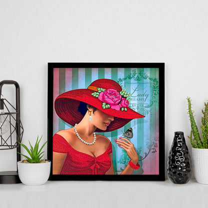 Elegant Woman - Special Shaped Drill Diamond Painting 30*30cm