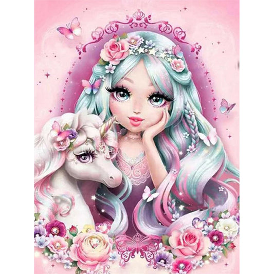 Unicorn Girl - Full Square Drill Diamond Painting 30*40CM