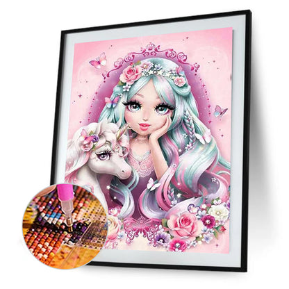 Unicorn Girl - Full Square Drill Diamond Painting 30*40CM