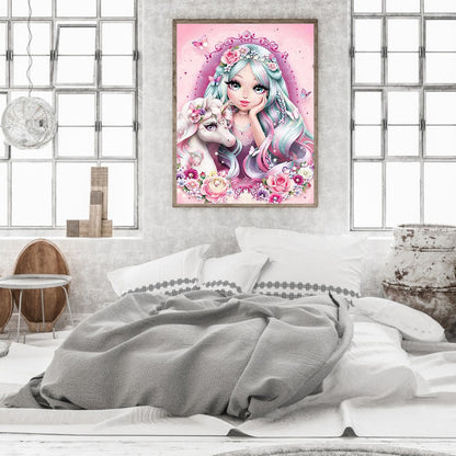 Unicorn Girl - Full Square Drill Diamond Painting 30*40CM