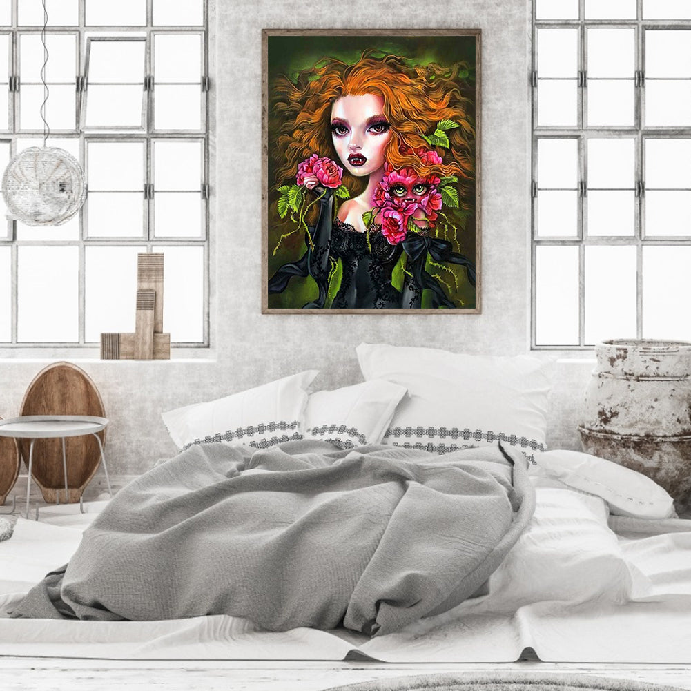 Gothic Girl - Full Square Drill Diamond Painting 30*40CM