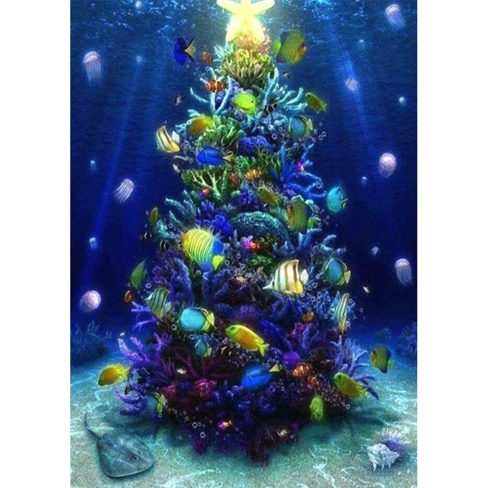 Christmas Tree - Full Round Drill Diamond Painting 30*40CM