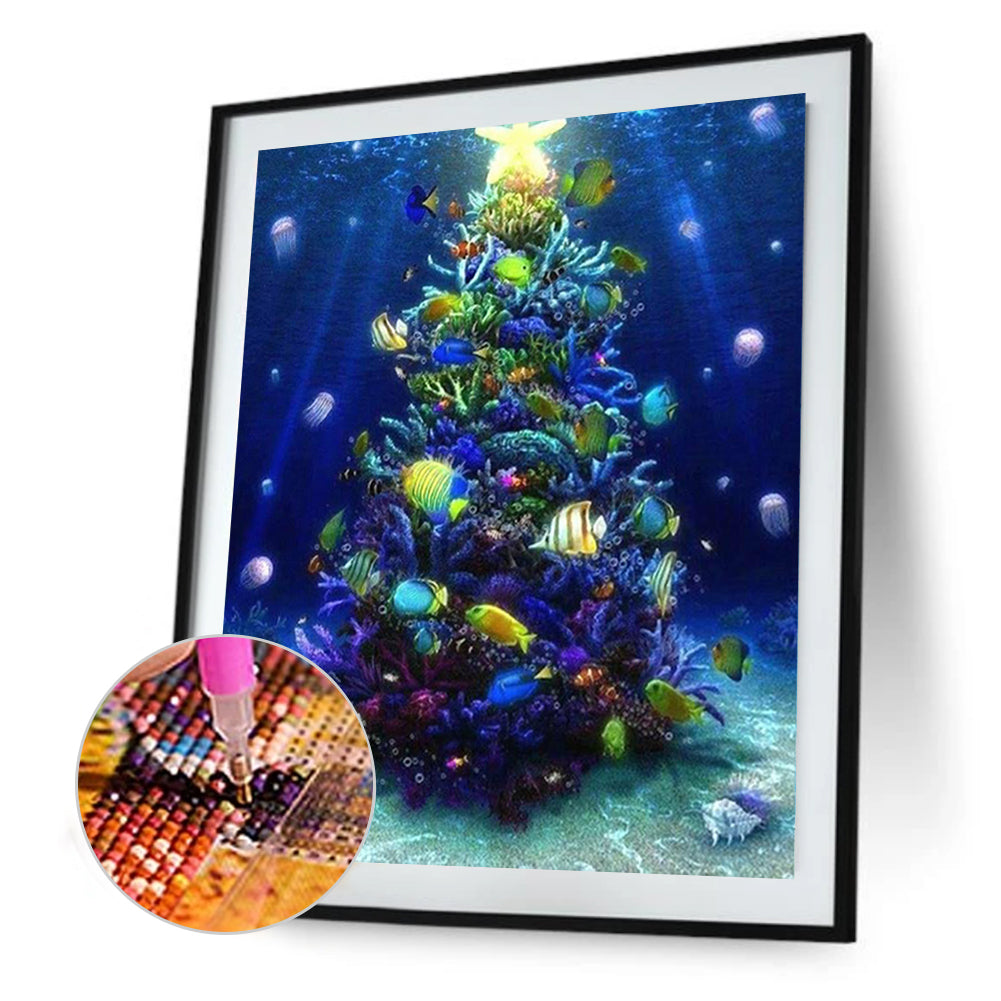 Christmas Tree - Full Round Drill Diamond Painting 30*40CM