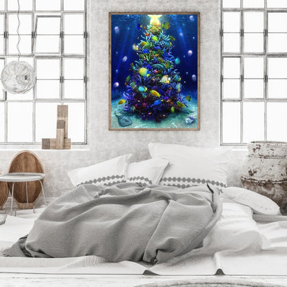 Christmas Tree - Full Round Drill Diamond Painting 30*40CM