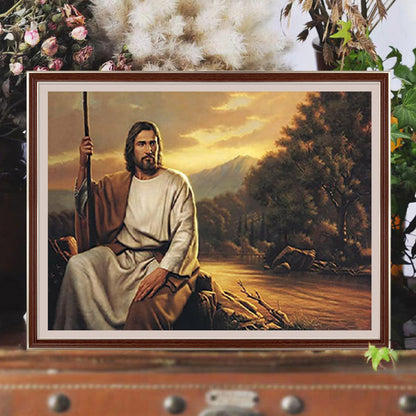 Jesus Godfather - Full Round Drill Diamond Painting 40*30CM