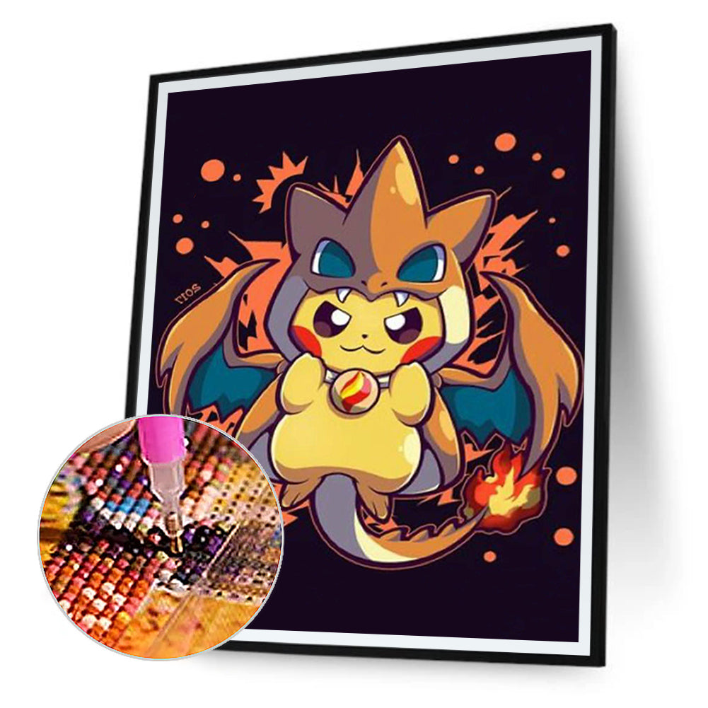 Pikachu - Full Round Drill Diamond Painting 30*40CM