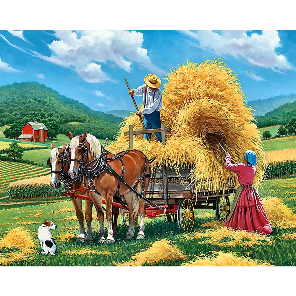 Farm Harvest - Full Round Drill Diamond Painting 50*40CM